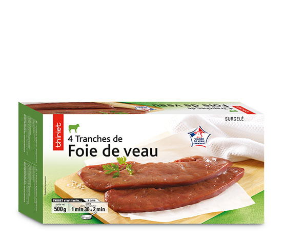 4 Tranches de foie de veau