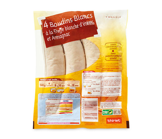 4 Boudins blancs Truffe blanche d'été 1%, Armagnac