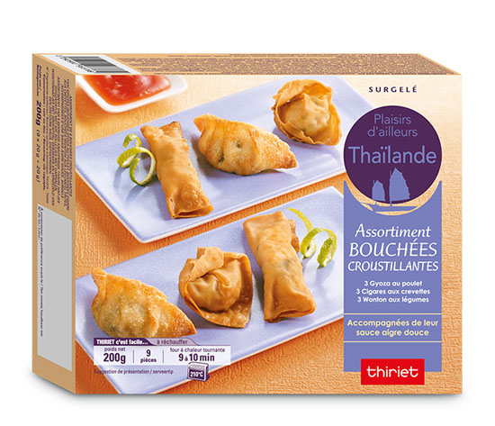Assortiment de bouchées croustillantes thaï