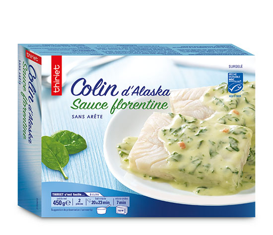 Colin d'Alaska sauce florentine