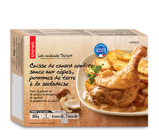 Cuisse de canard confite, sauce aux cèpes