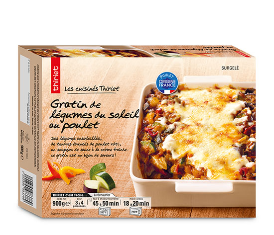 Gratin de légumes du soleil au poulet