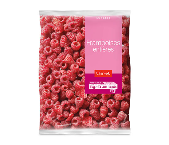 Framboises entières