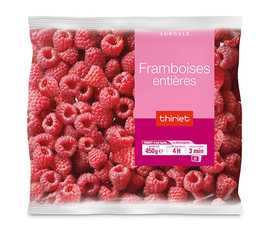 Framboises entières