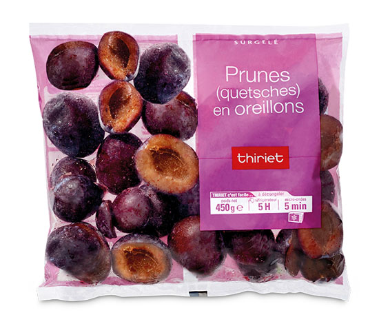 Prunes (quetsches) en oreillons