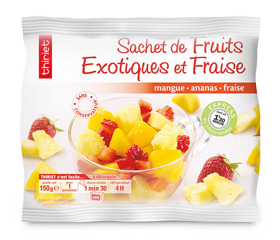 Sachet de fruits exotiques et fraises