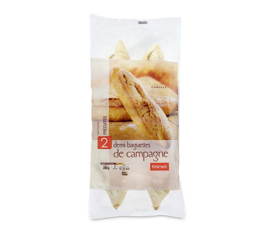2 Demi baguettes de campagne