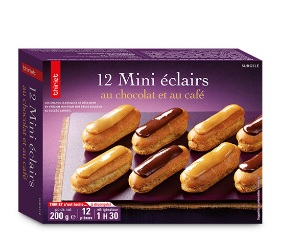 12 Mini éclairs au chocolat et au café