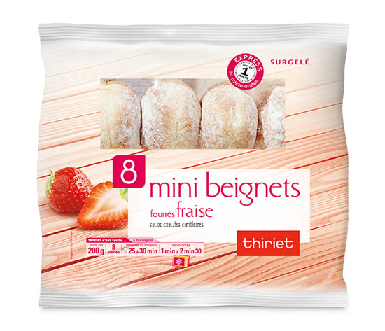 8 Mini beignets fourrés fraise