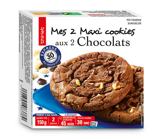 2 Maxi cookies aux 2 chocolats
