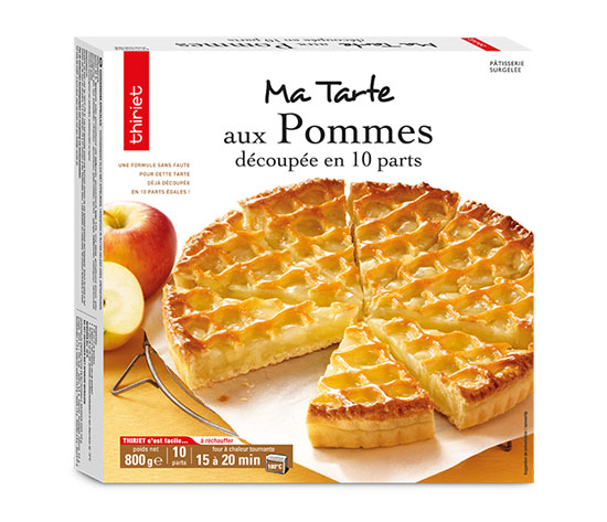 Tarte aux pommes découpée