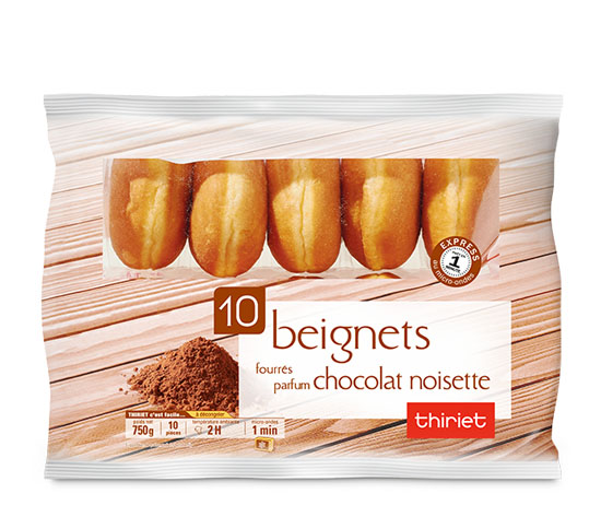 10 Beignets fourrés parfum chocolat noisette