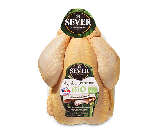 Poulet jaune fermier des Landes biologique