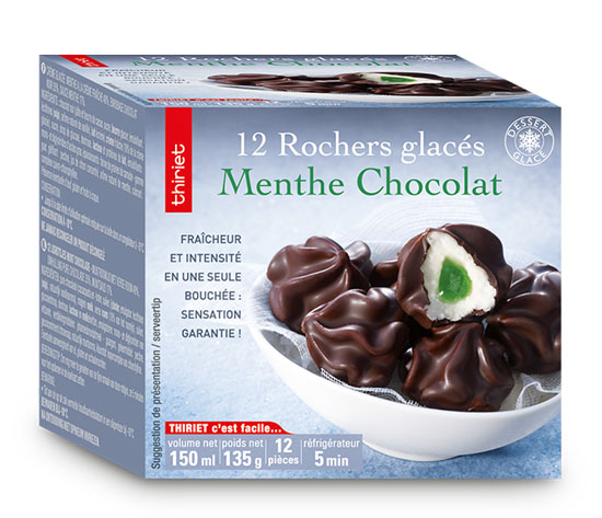 12 Rochers glacés menthe/chocolat