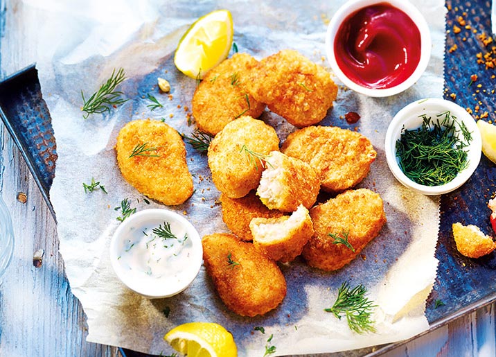 Nuggets de colin d'alaska et mozzarella