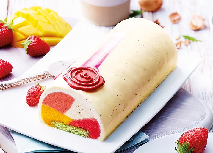 Délice de fruits vanille framboise mangue fraise