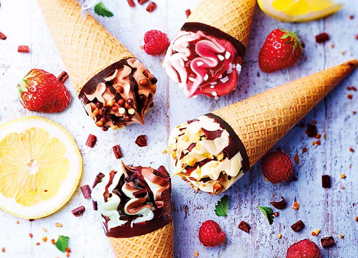 6 Cornets Classico Vanille gousse/Fraise