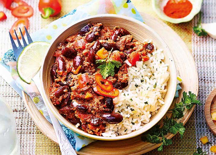 Chili con carne et riz surgelé, gamme Plats cuisinés sur Thiriet