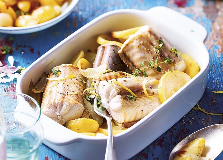 Tronçons de saumonette pelée