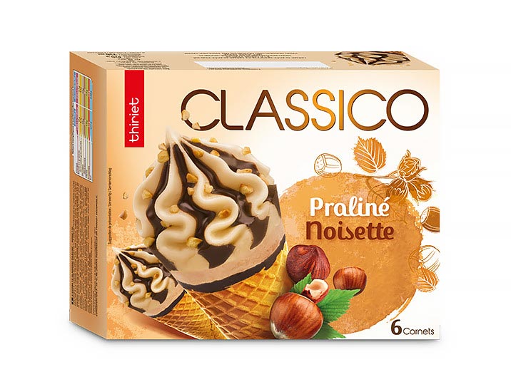 6 Cornets Classico Praliné/noisette