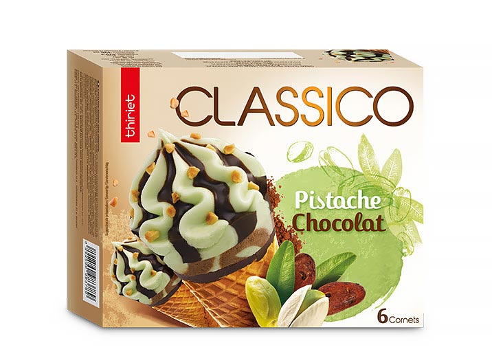 6 Cornets Classico Pistache/Chocolat