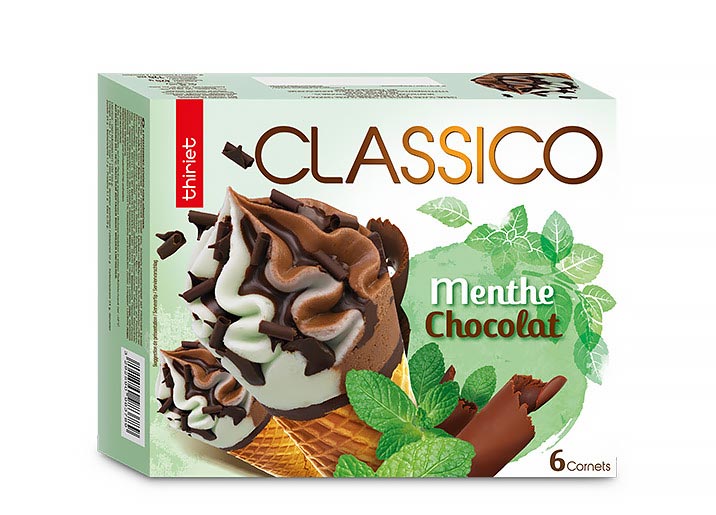 6 Cornets Classico Menthe/Chocolat