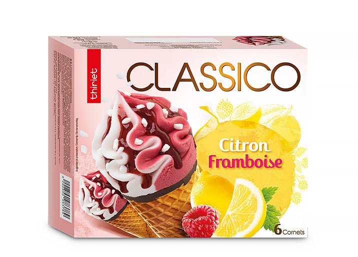 6 Cornets Classico Citron/Framboise