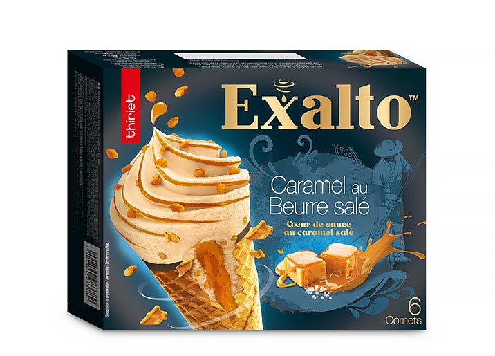 6 Cornets Exalto™ Caramel au beurre salé