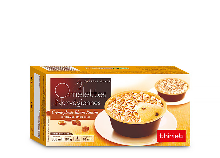2 Omelettes norvégiennes rhum/raisins