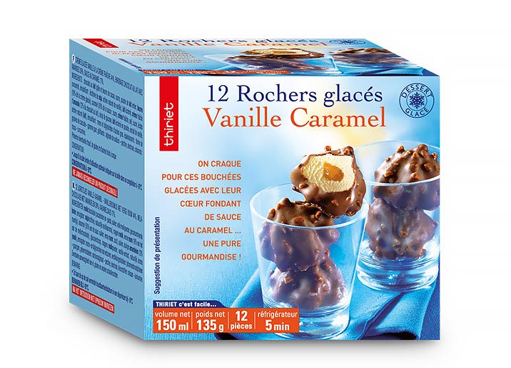12 Rochers glacés vanille/caramel
