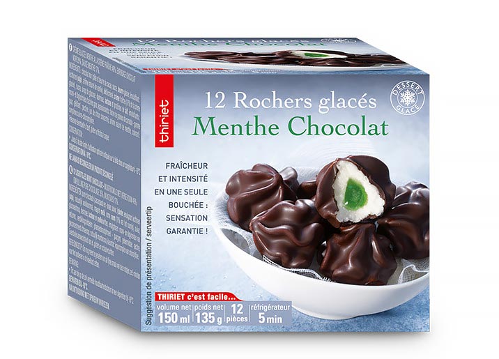 12 Rochers glacés menthe/chocolat