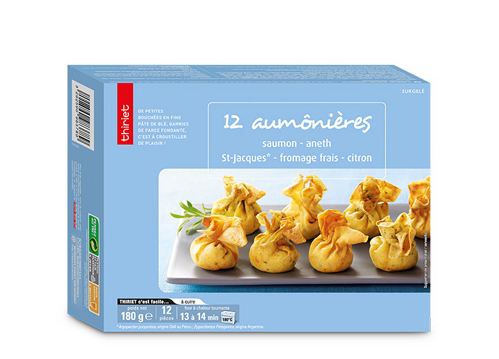 12 Aumônières St-Jacques/saumon