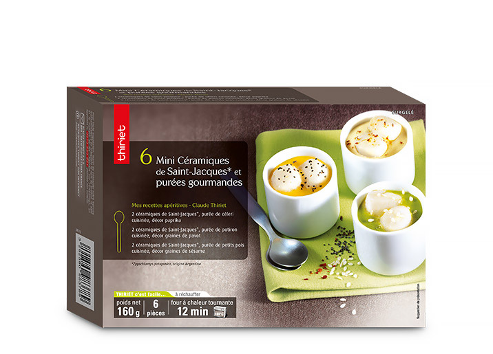 6 Mini céramiques St- Jacques et purées gourmandes