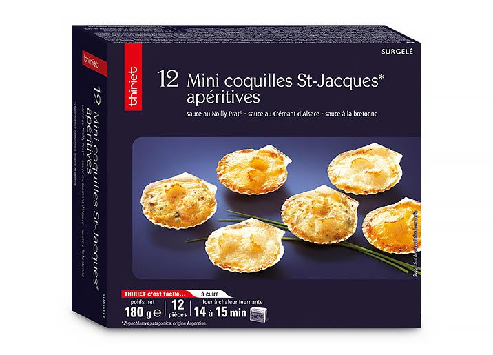 12 Mini coquilles St-Jacques apéritives