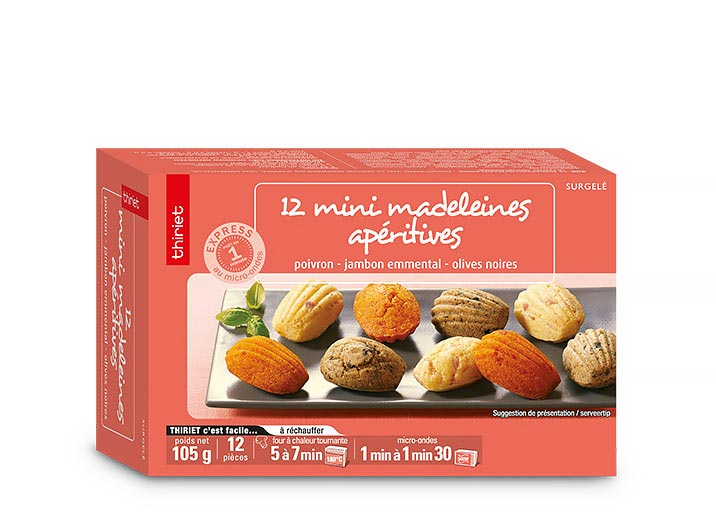 12 Mini madeleines apéritives