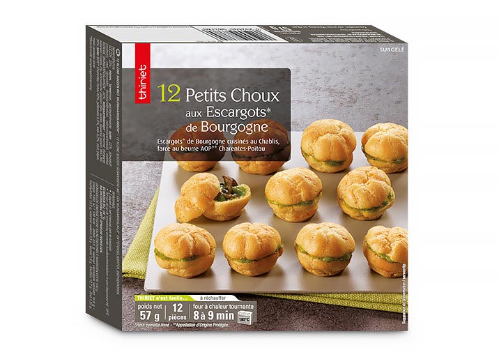 12 Petits choux aux escargots de Bourgogne