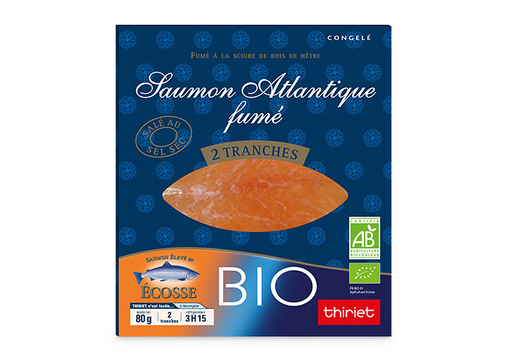 Saumon Atlantique fumé biologique - 2 tranches