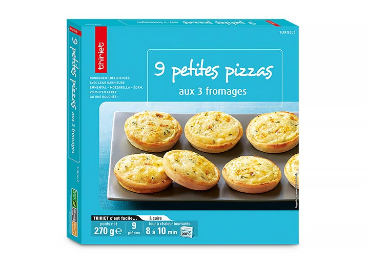 9 Petites pizzas aux 3 fromages