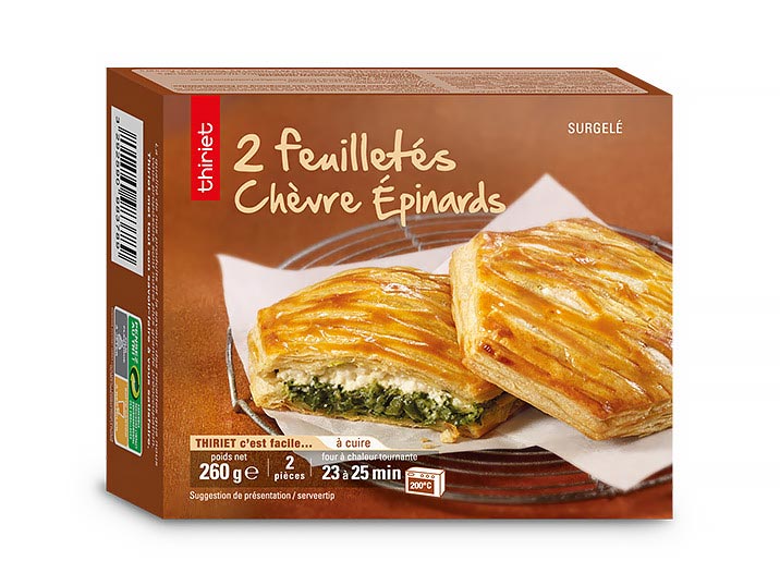 2 Feuilletés chèvre/épinards