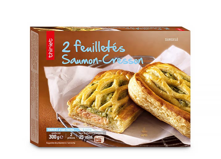 2 Feuilletés saumon/cresson