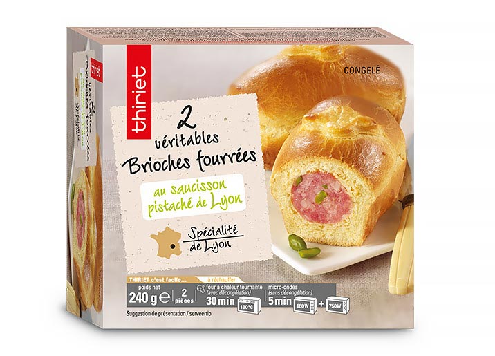 2 Véritables brioches saucisson de Lyon pistaché
