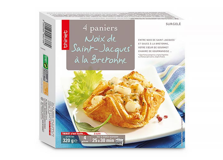 4 Paniers aux noix de St-Jacques*, Ã la bretonne