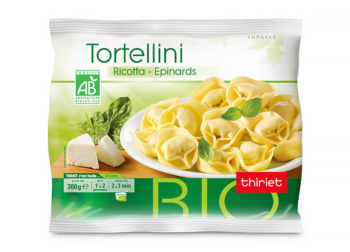 Tortellini ricotta/épinards biologiques