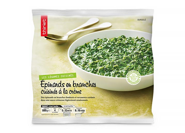 Calorie épinard à la crème surgelé - mincir