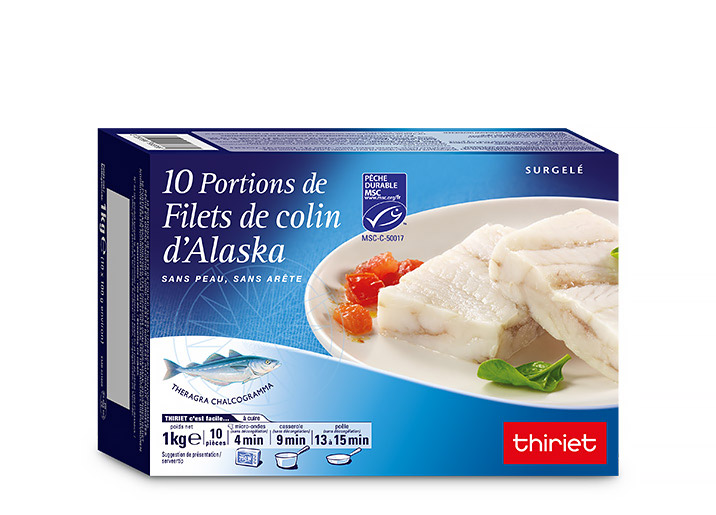 10 Portions de filets de colin d'Alaska