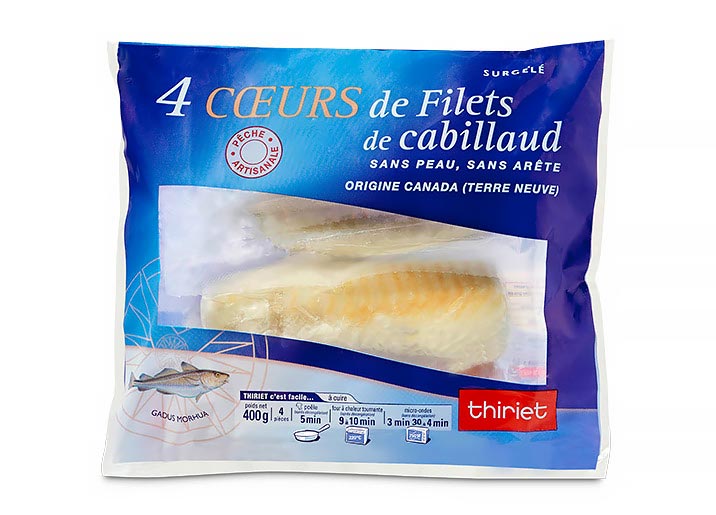 4 Coeurs de filets de cabillaud