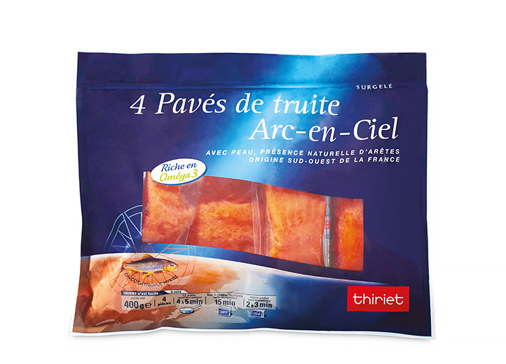 4 Pavés de truite Arc-en-ciel avec peau