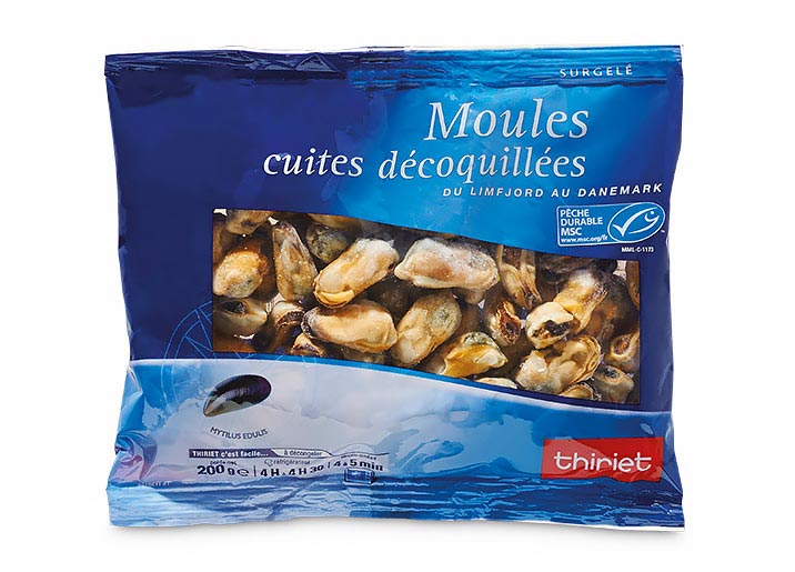 Moules cuites décoquillées