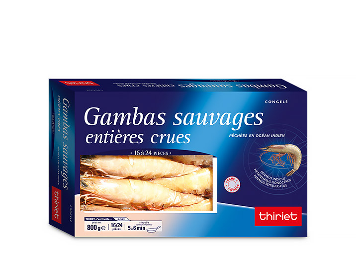 Gambas sauvages entières crues