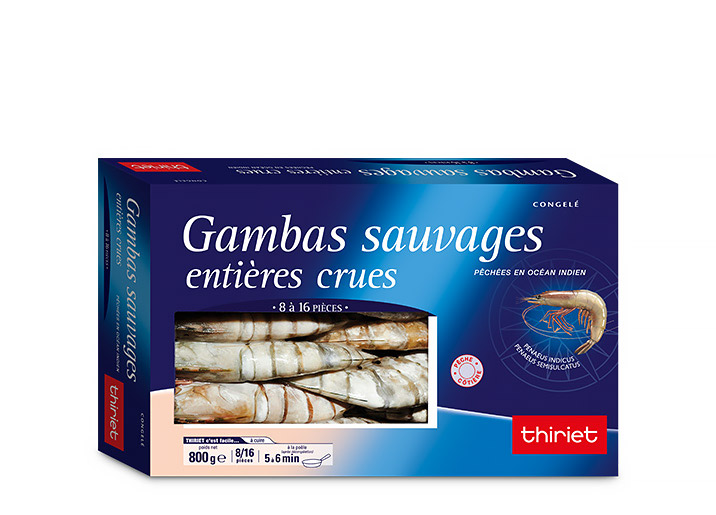 Gambas sauvages entières crues